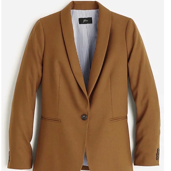Parke blazer in wool flannel In Hthr Caramel size 8 - Picture 4 of 7